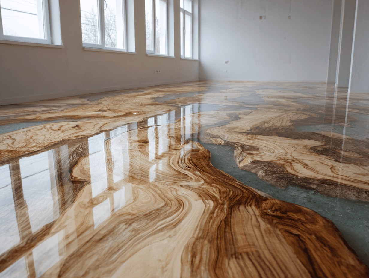 Individuelle Epoxid- & Holzböden – Designlösung